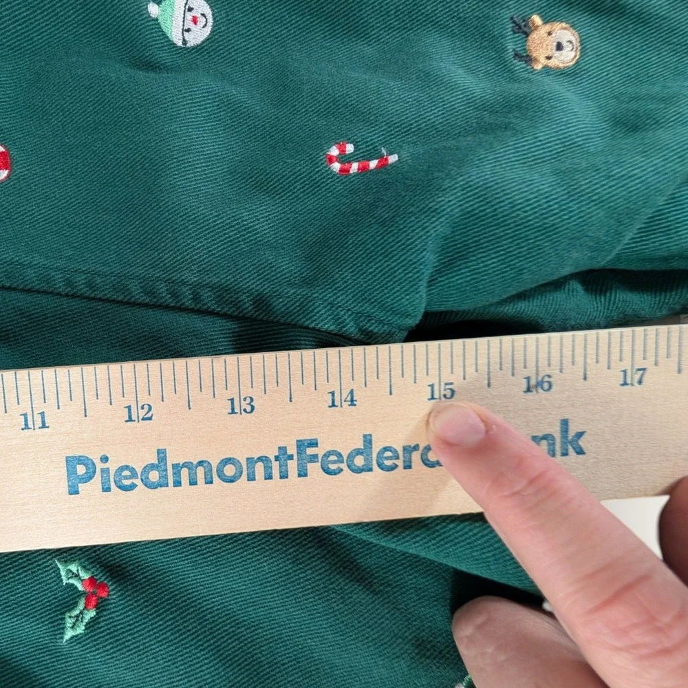 Kids Green Corduroy Christmas Overalls Santa Reindeer Holiday Embroidery Pants